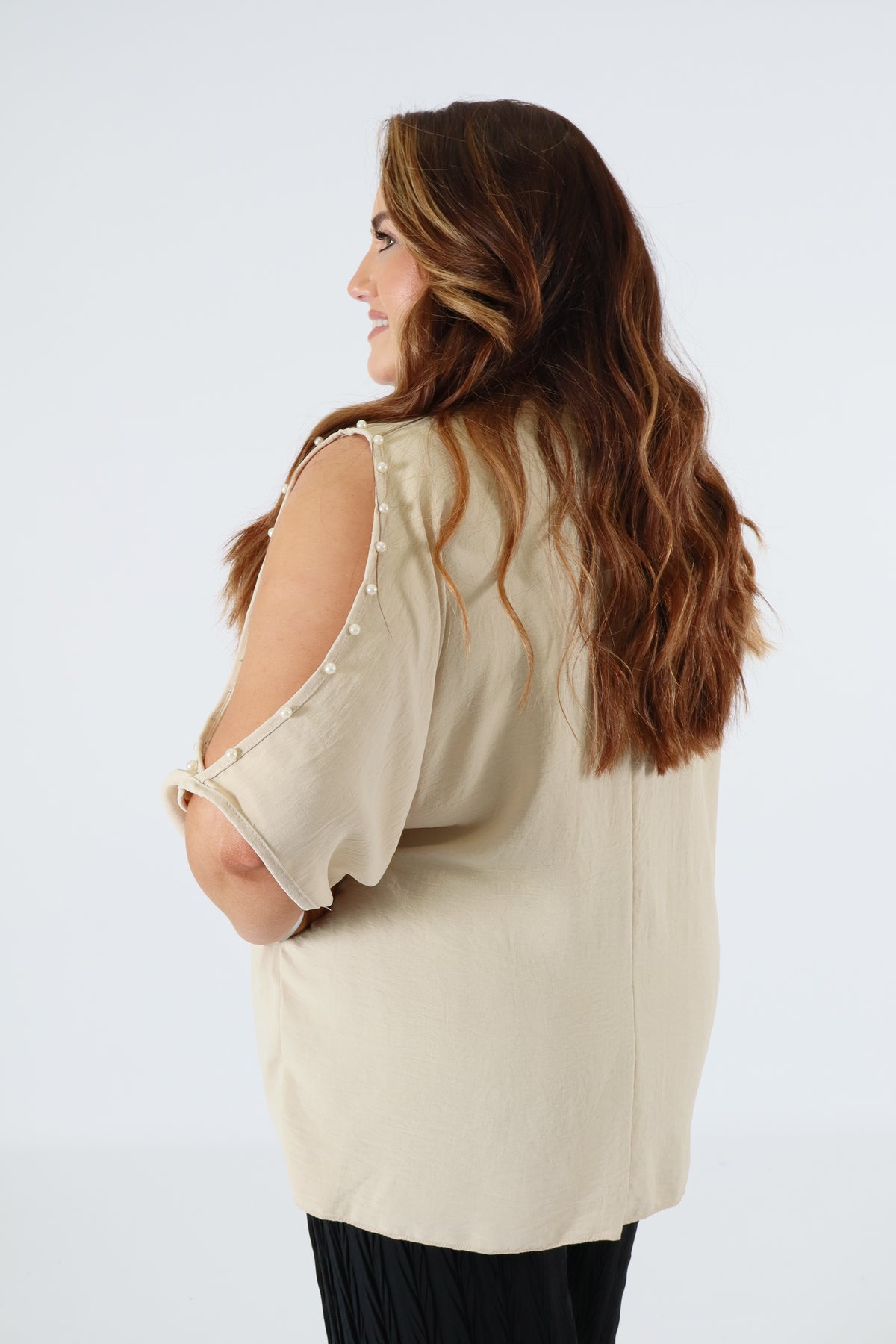 Pearl Blouse in Beige
