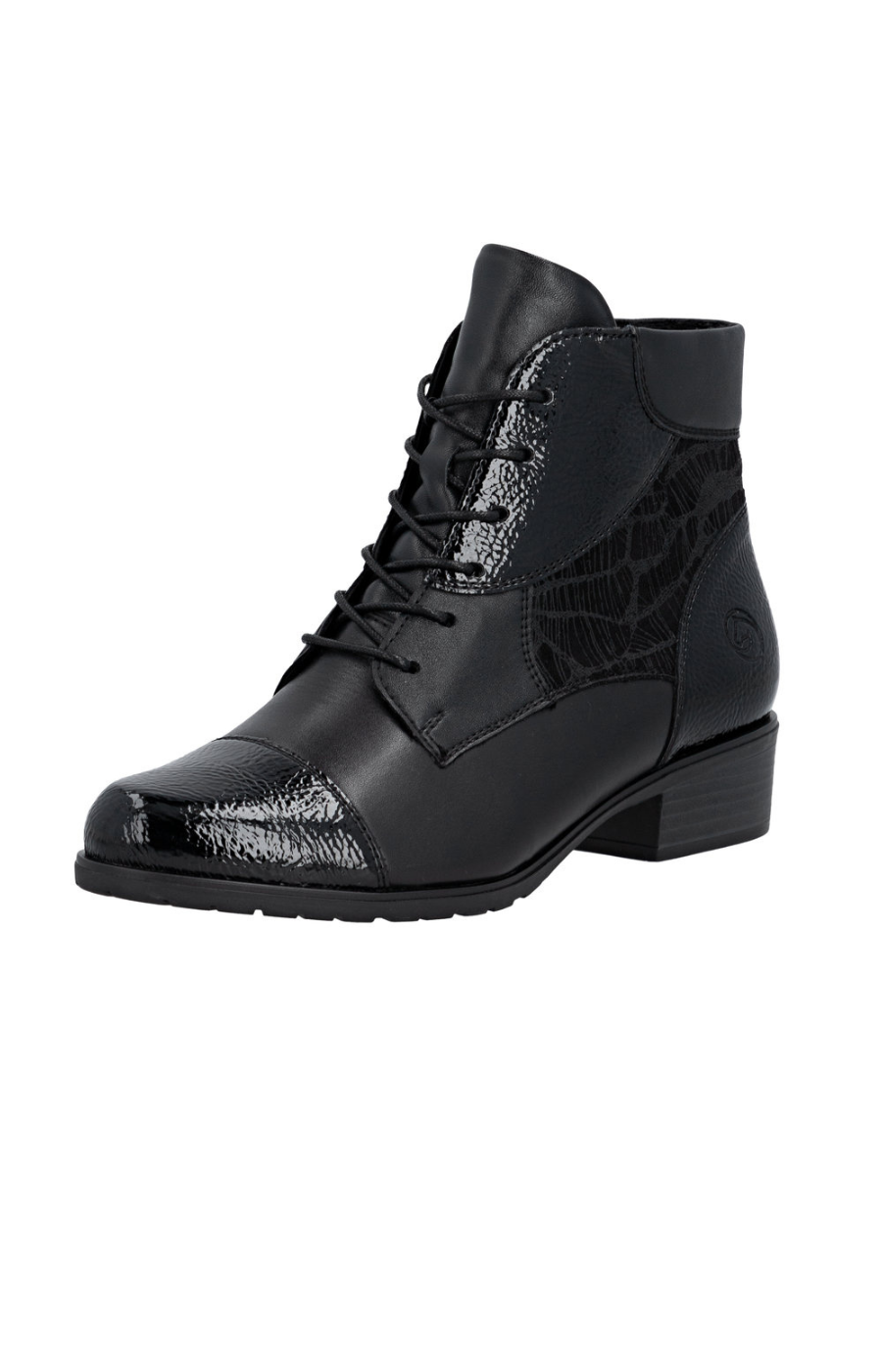 Remonte Patent Boot in Black