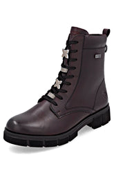 Remonte Boot in Burgundy with Lace Charms