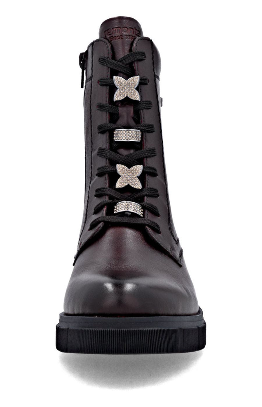 Remonte Boot in Burgundy with Lace Charms