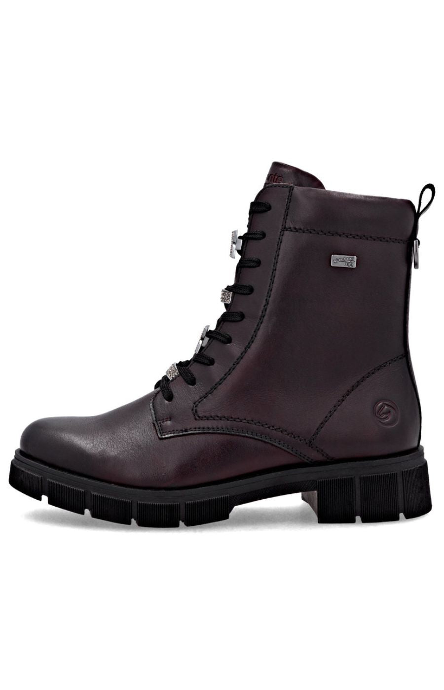 Remonte Boot in Burgundy with Lace Charms