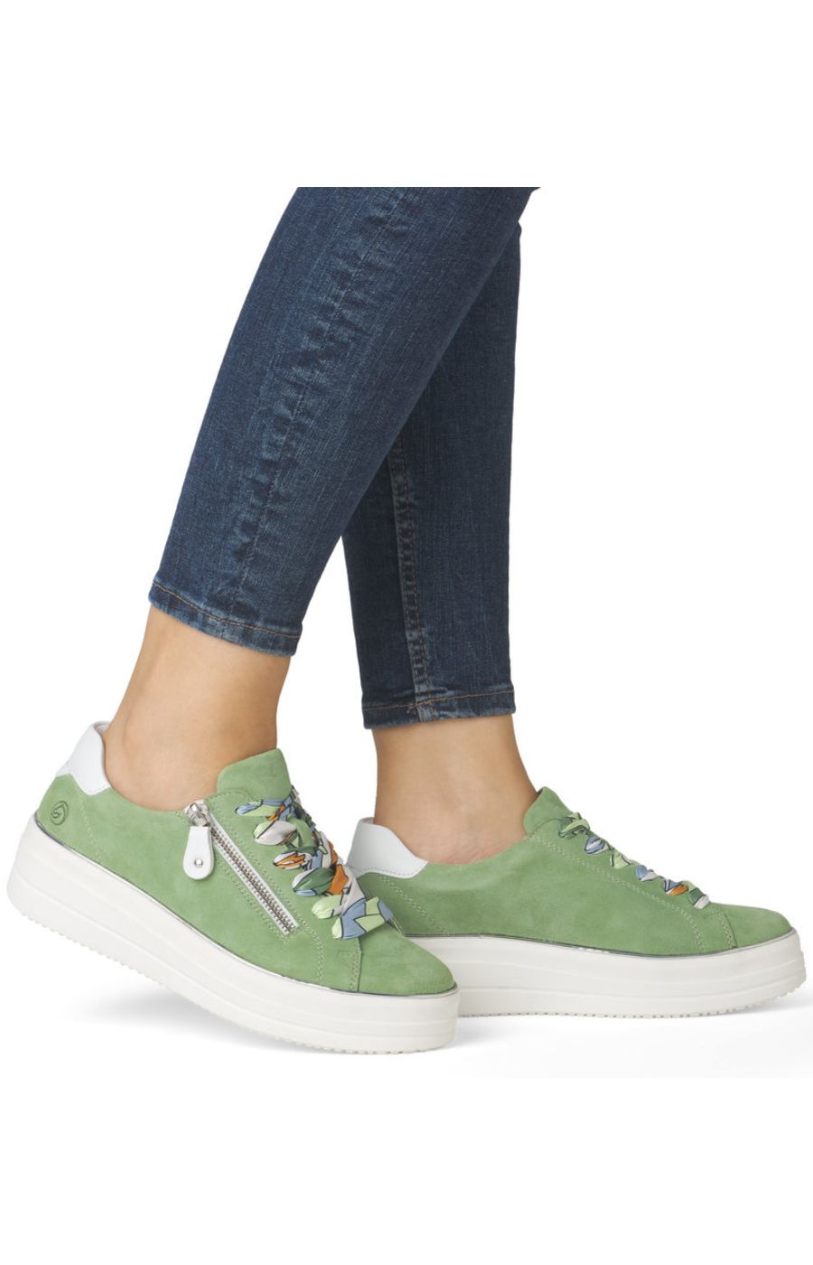 Remonte Green Suede Trainer
