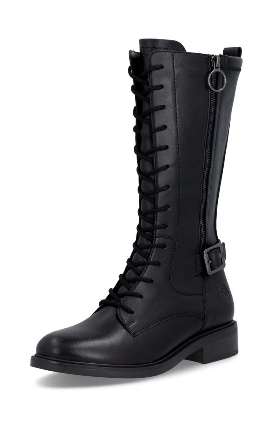 Remonte High Lace Up Boot in Black