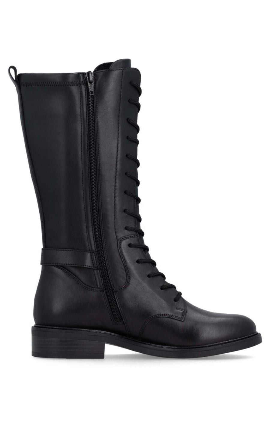 Remonte High Lace Up Boot in Black