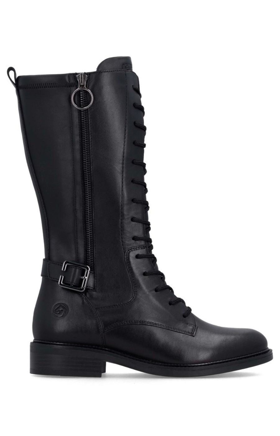 Remonte High Lace Up Boot in Black