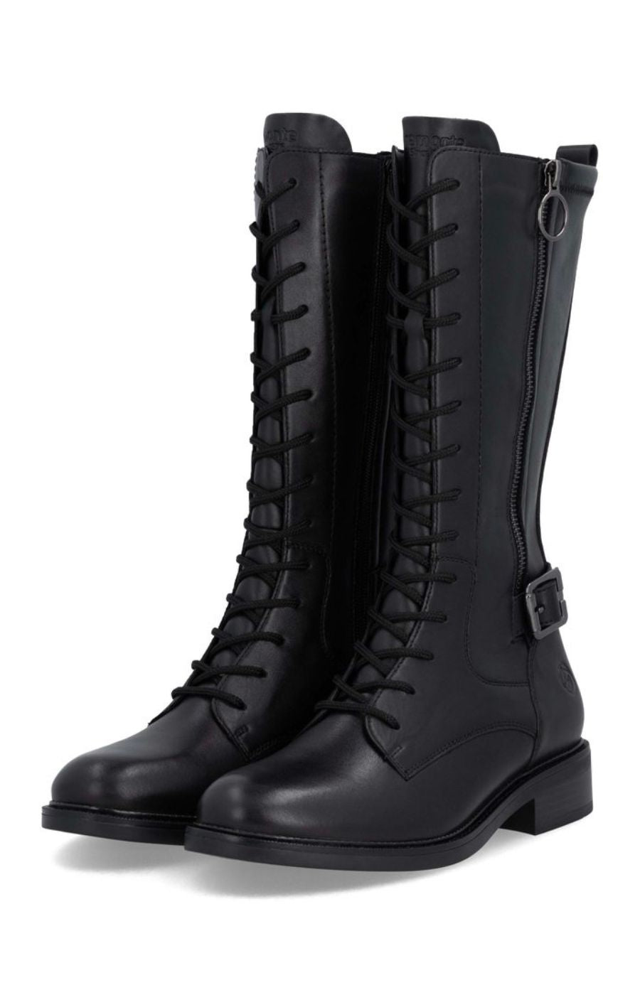 Remonte High Lace Up Boot in Black