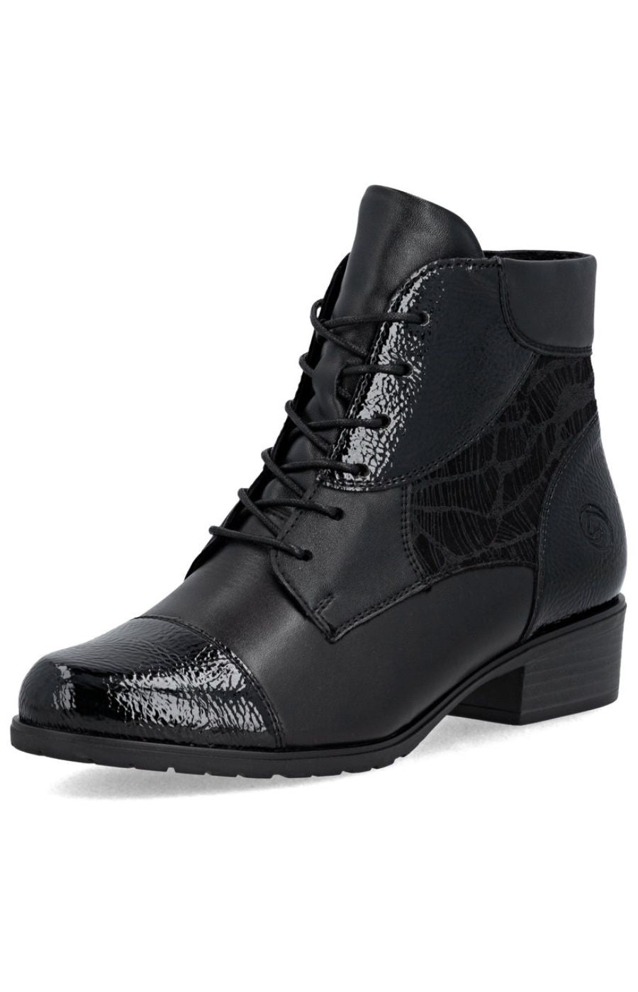 Remonte Patent Boot in Black