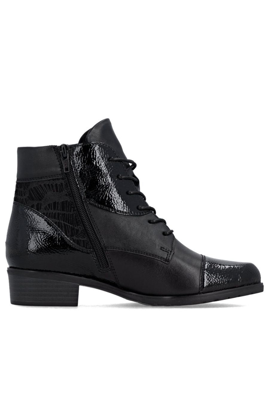 Remonte Patent Boot in Black