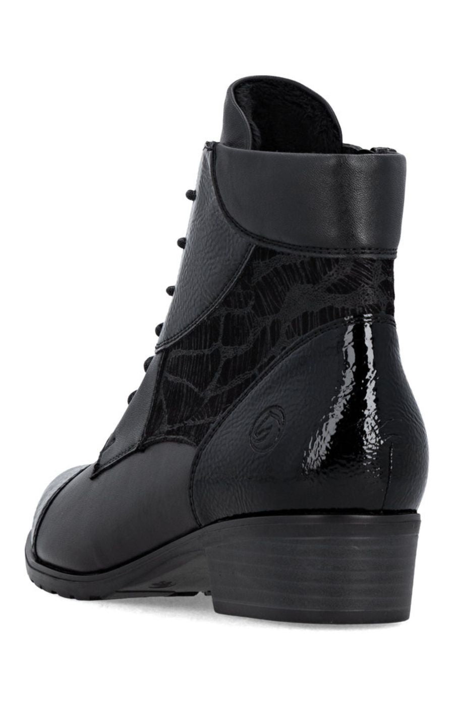 Remonte Patent Boot in Black