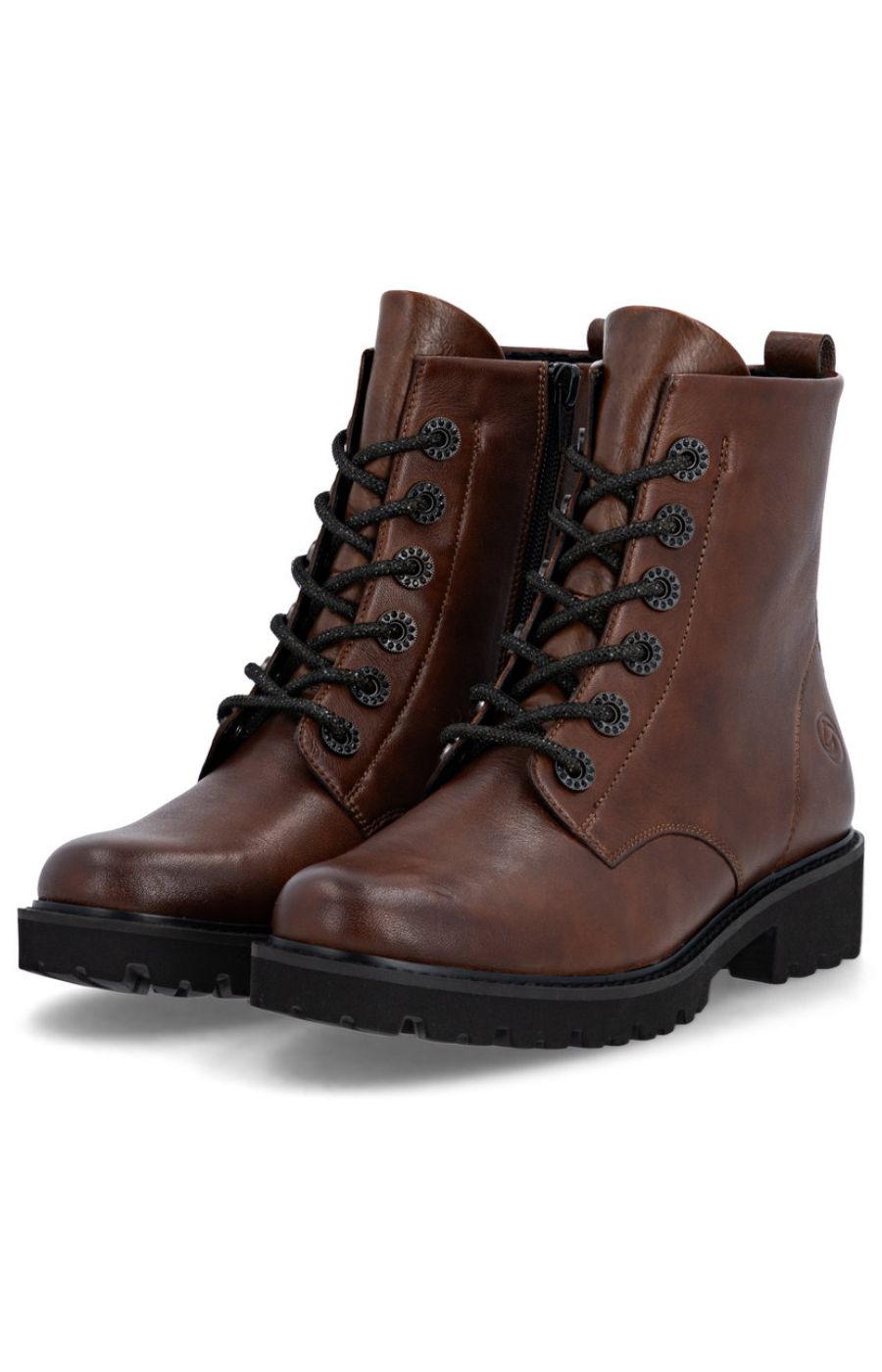 Remonte Sparkle Lace Boots in Brown