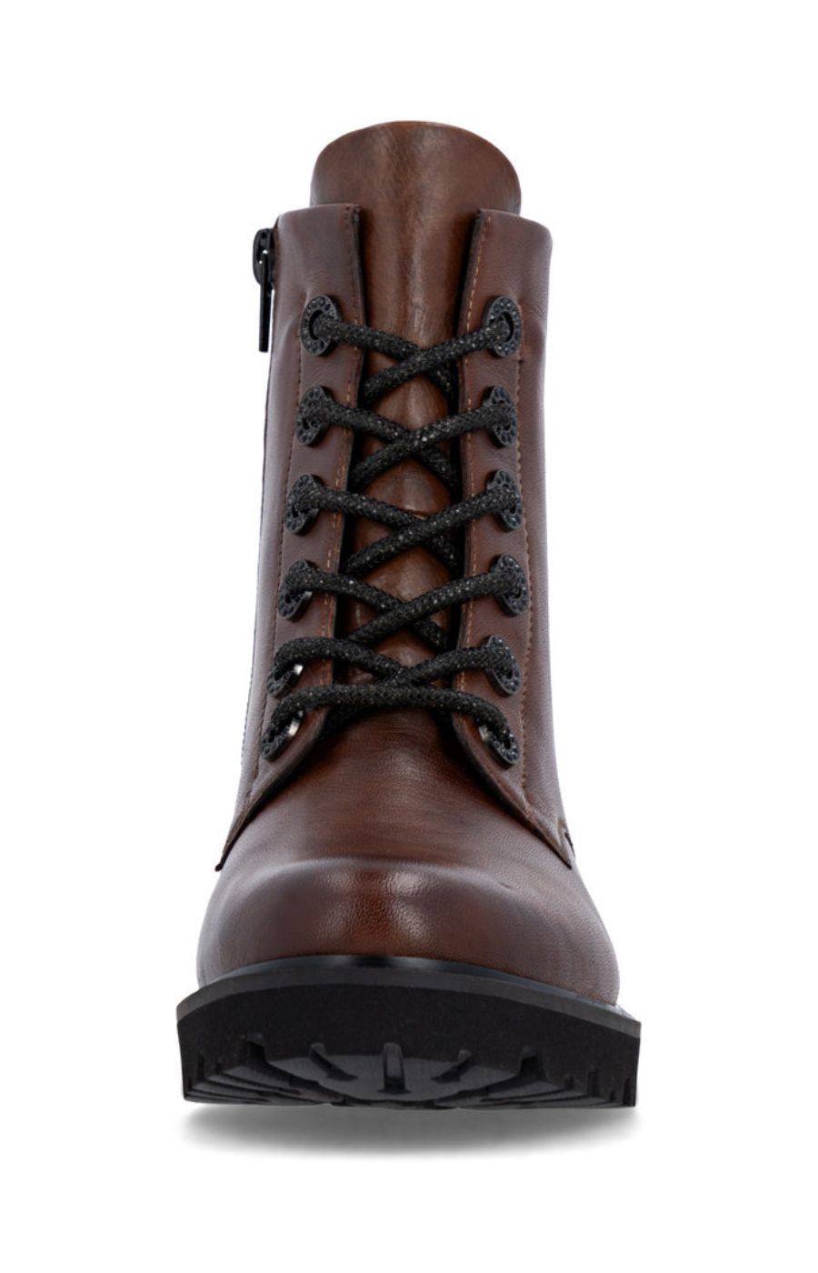 Remonte Sparkle Lace Boots in Brown