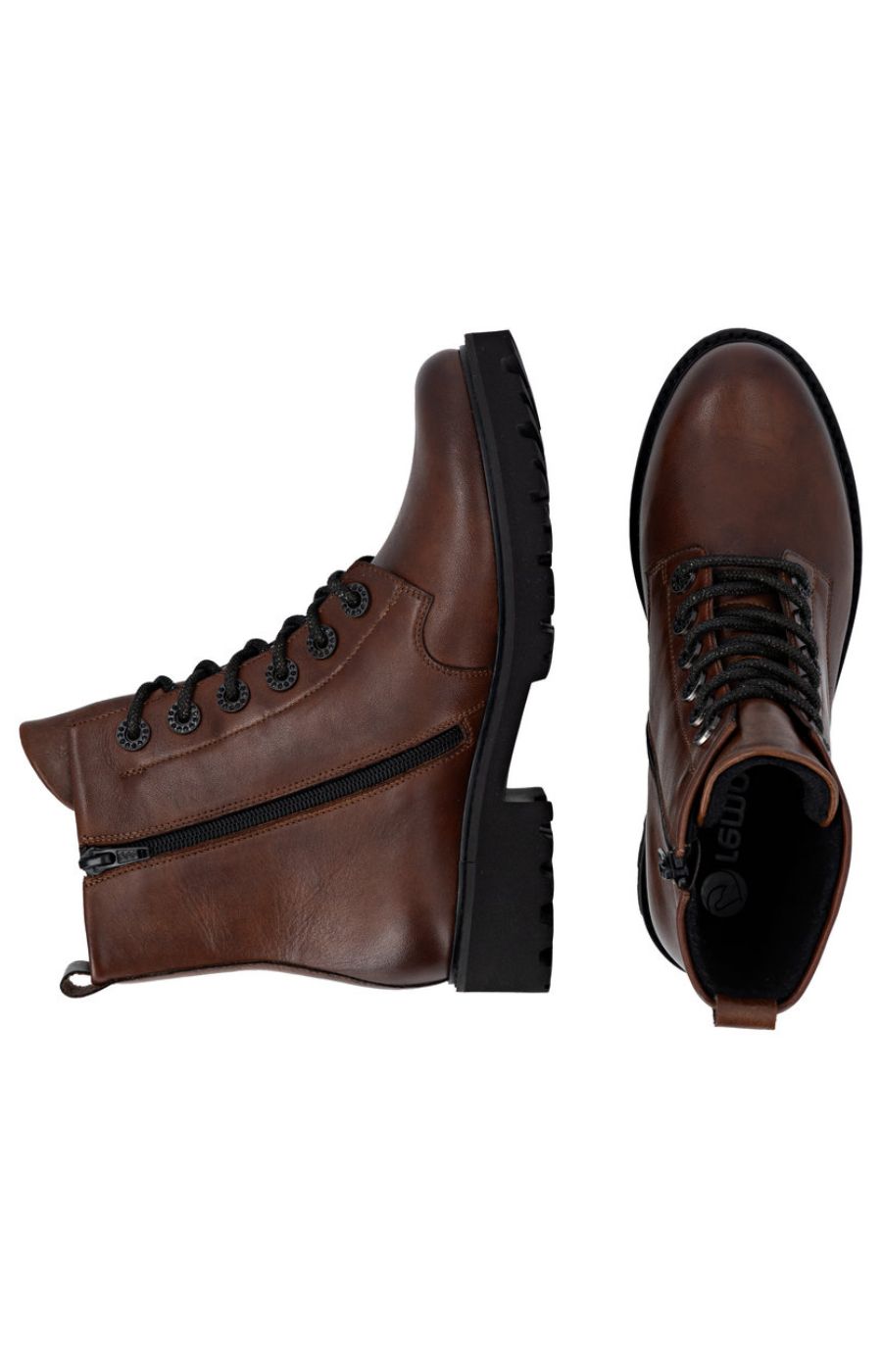 Remonte Sparkle Lace Boots in Brown