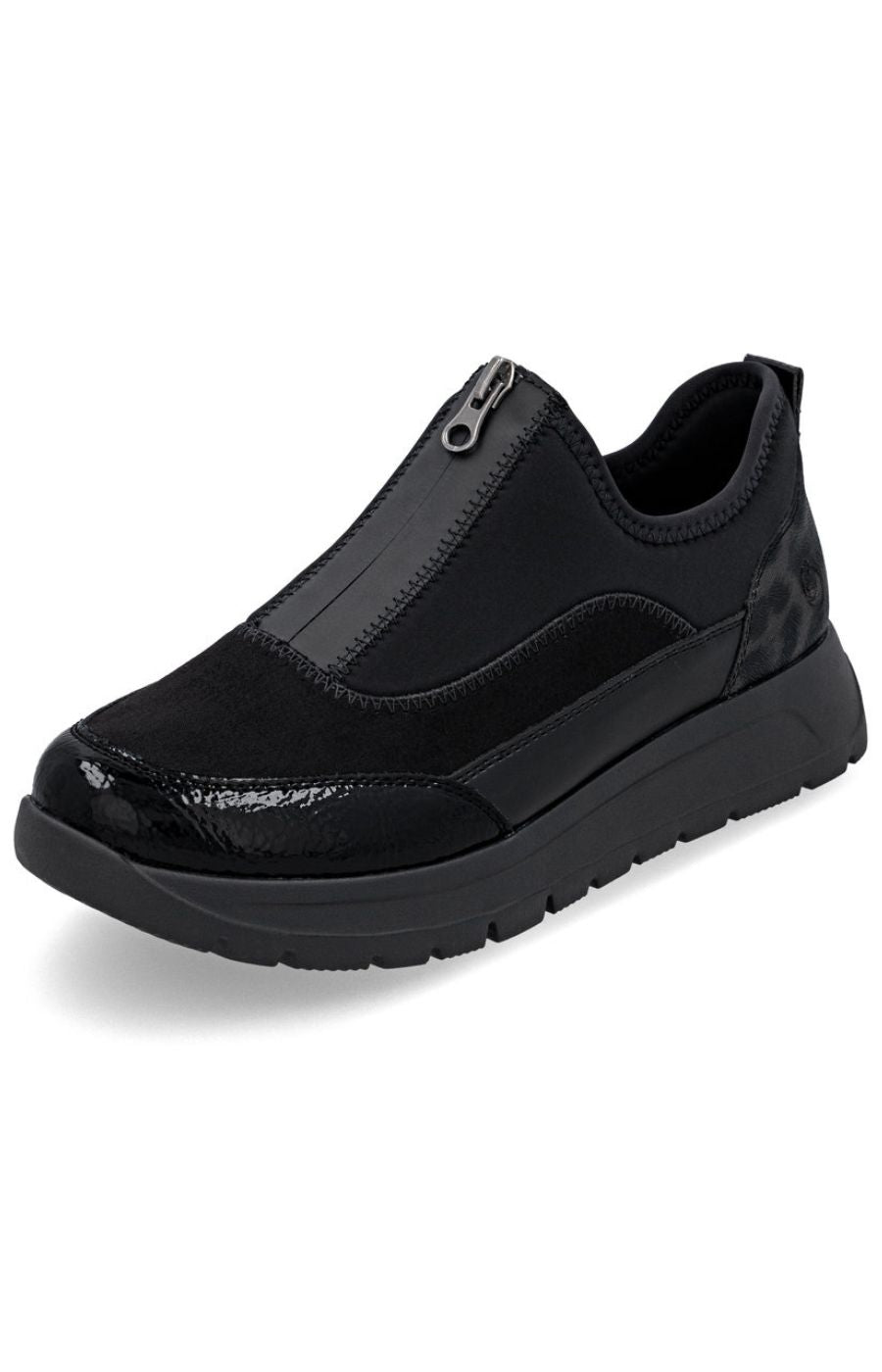Remonte Zip Trainers in Black