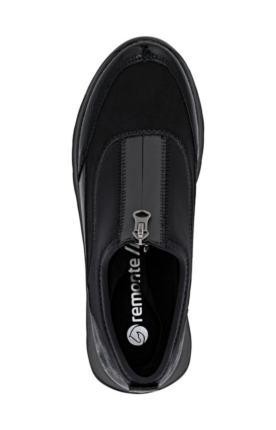 Remonte Zip Trainers in Black