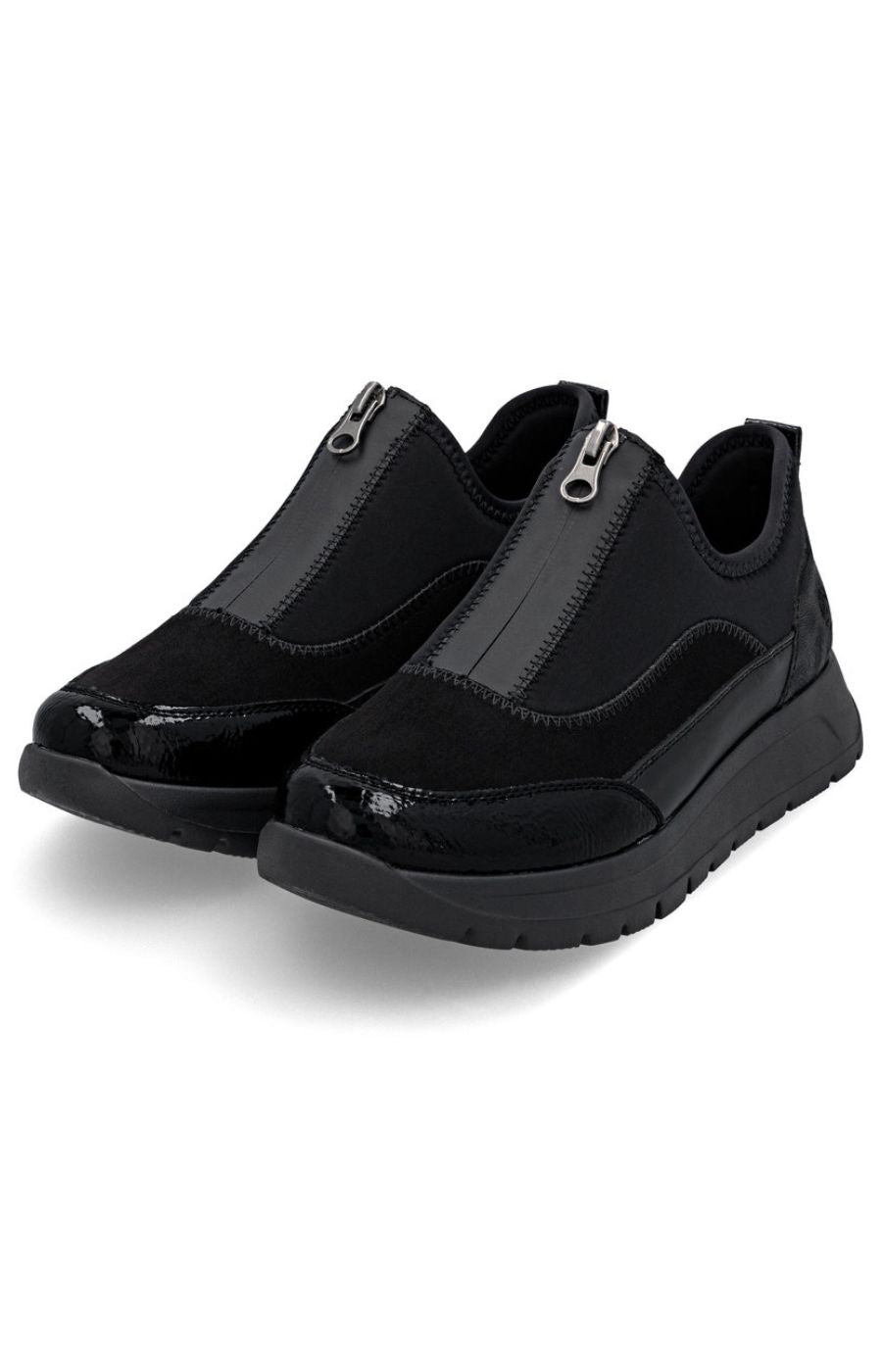 Remonte Zip Trainers in Black