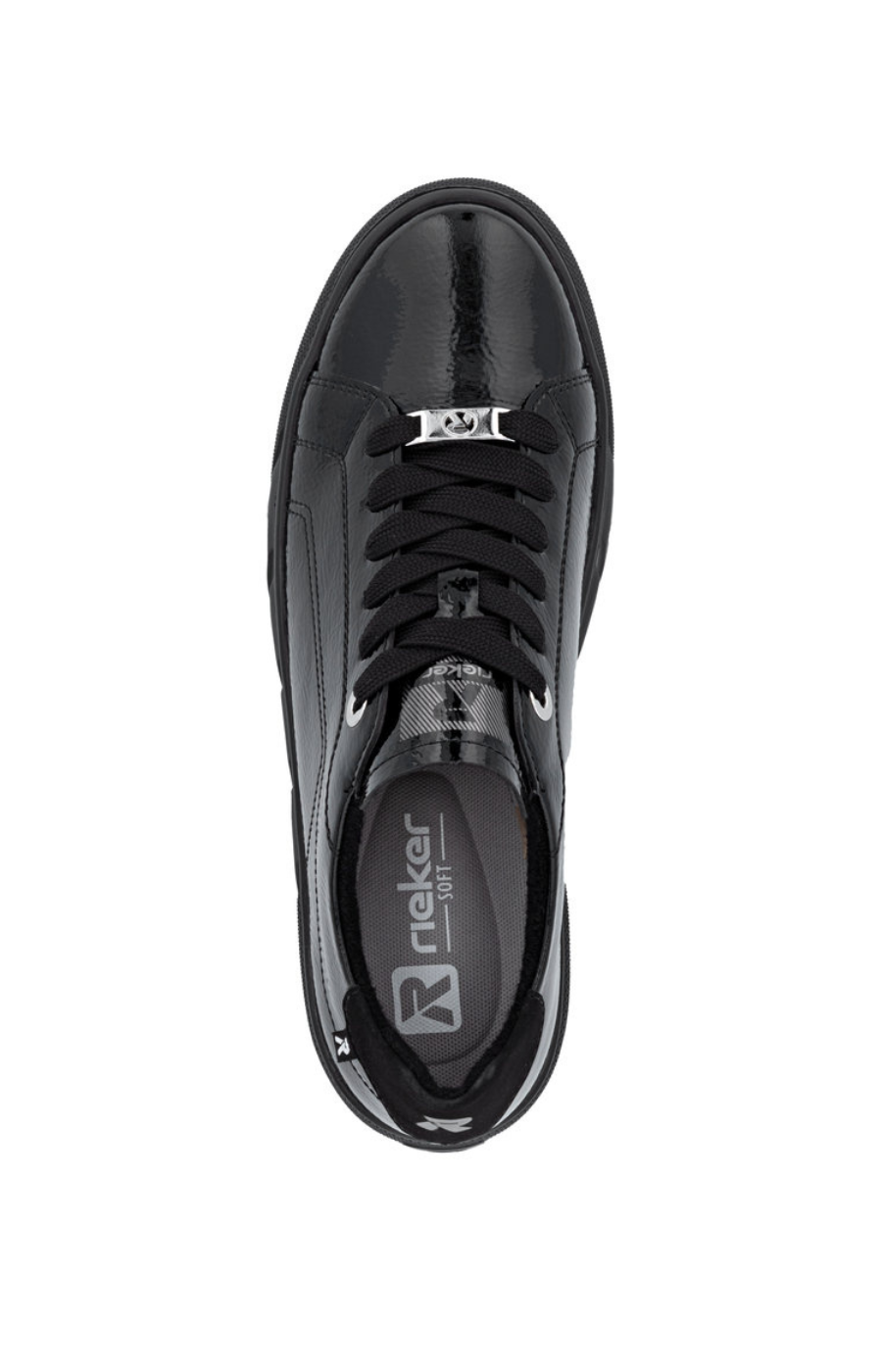 Rieker Patent Trainer in Black