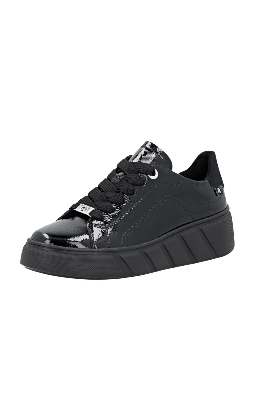Rieker Patent Trainer in Black