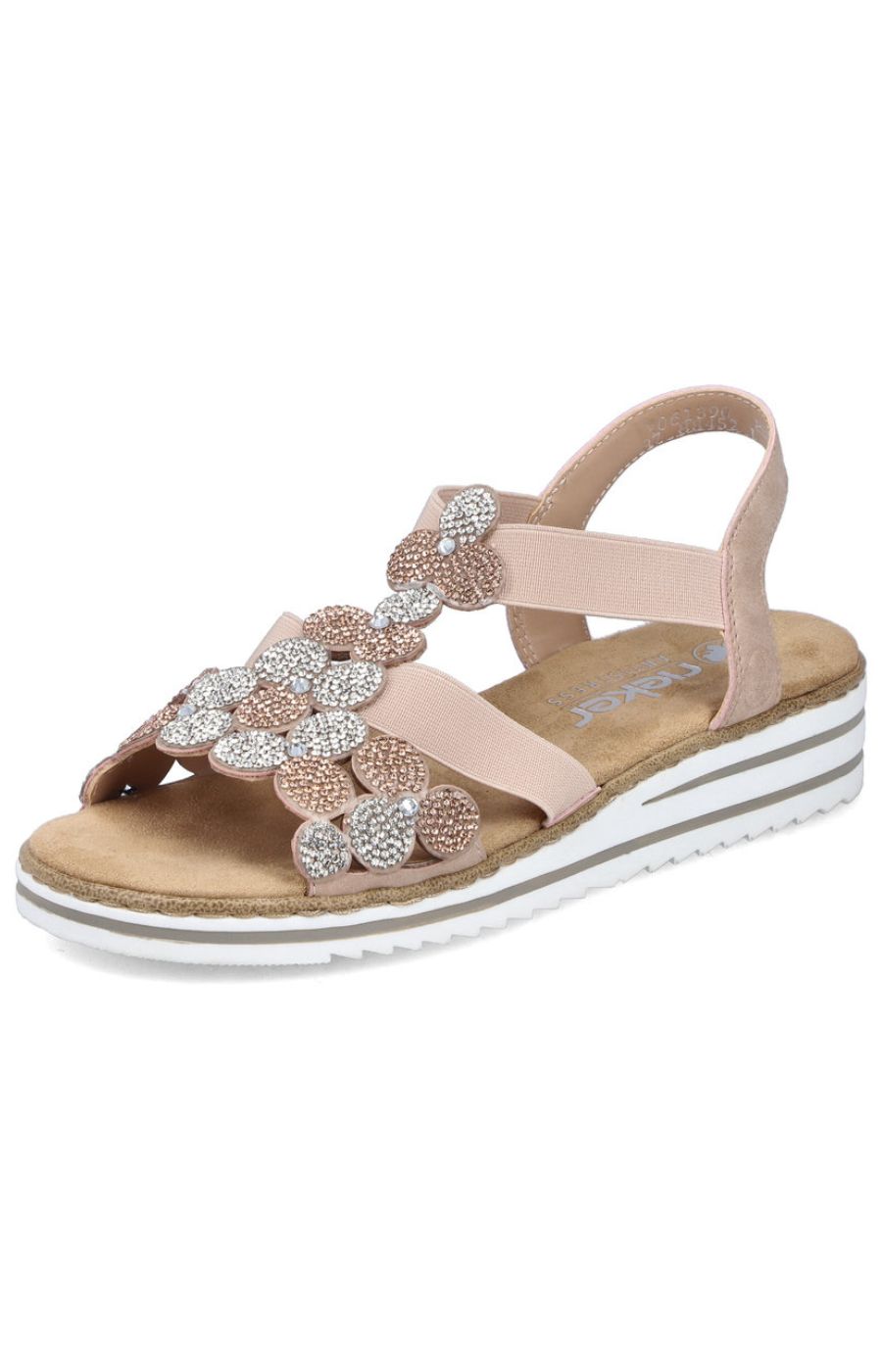 Rieker Beige Diamante Sandal
