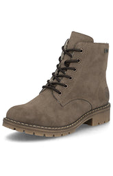 Rieker Biker Lace Up Boot in Taupe
