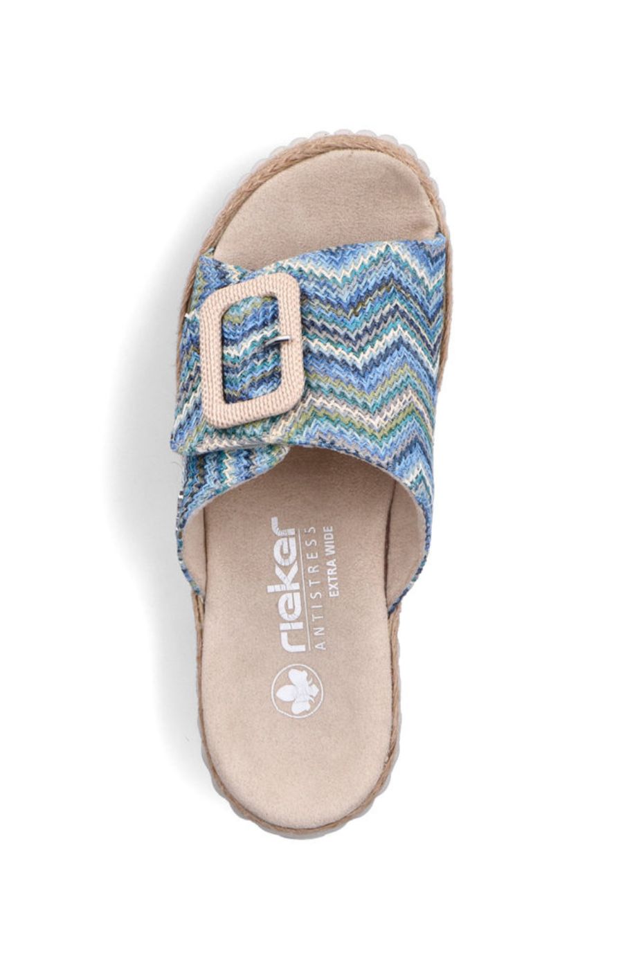 Rieker Braided Mule in Blue