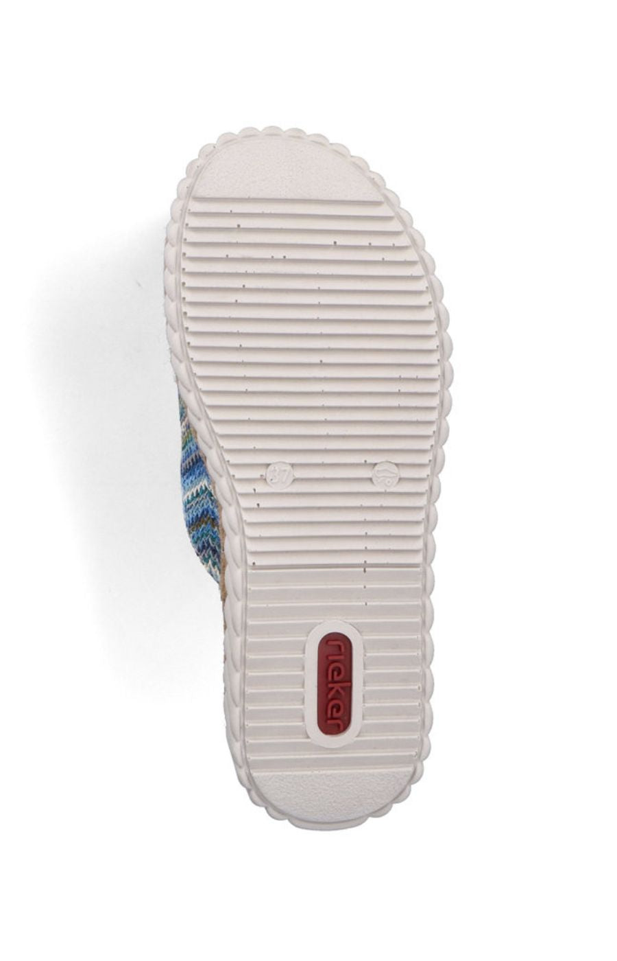 Rieker Braided Mule in Blue