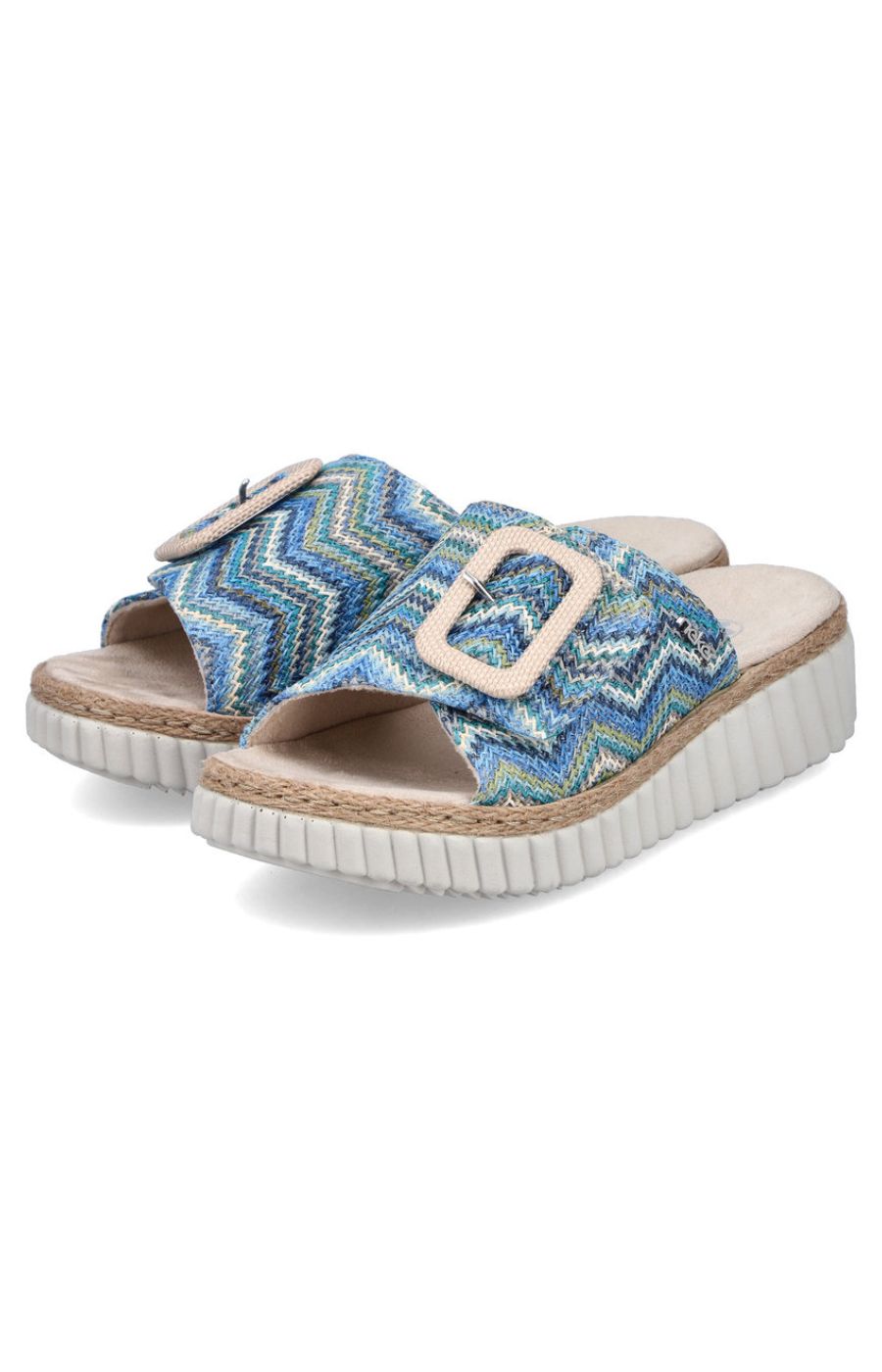 Rieker Braided Mule in Blue