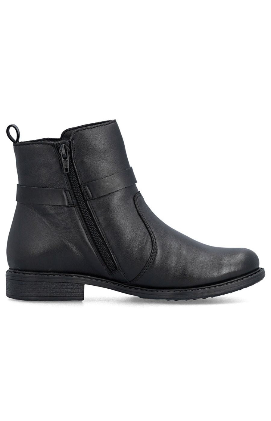 Rieker Gold Buckle Boot in Black