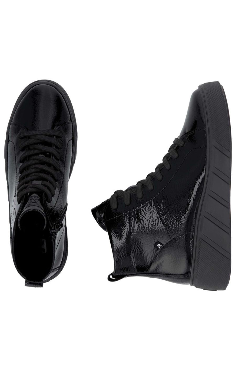 Rieker High Top Trainer in Black