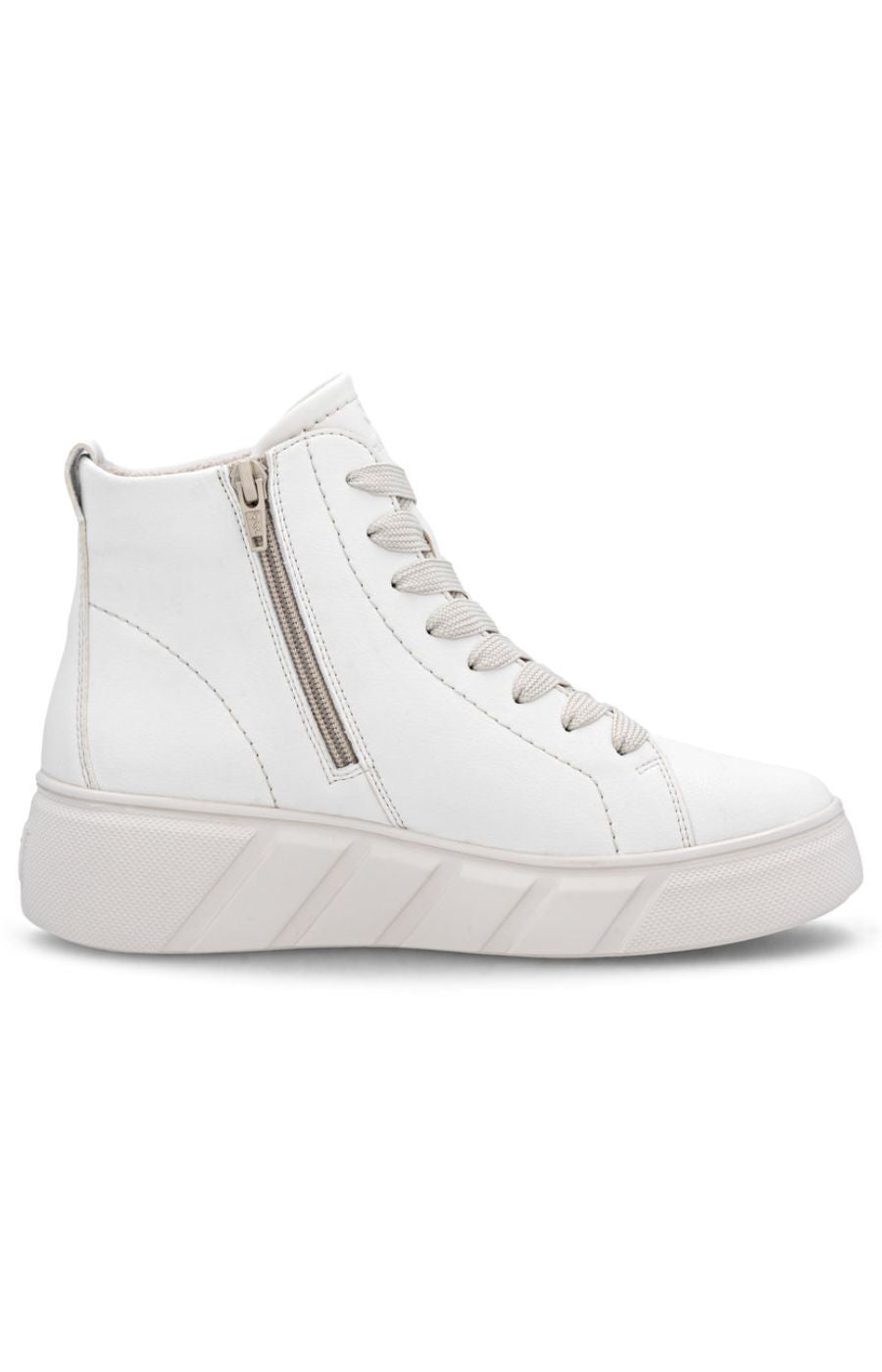 Rieker High Top Trainer in Off White