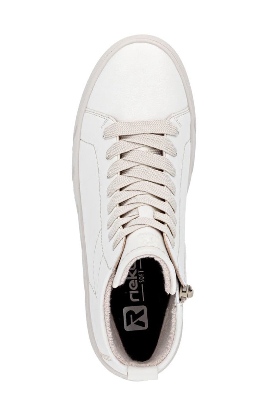 Rieker High Top Trainer in Off White