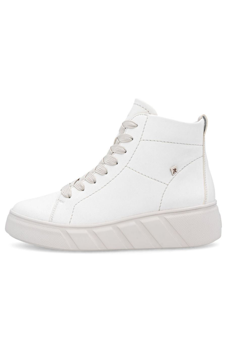 Rieker High Top Trainer in Off White