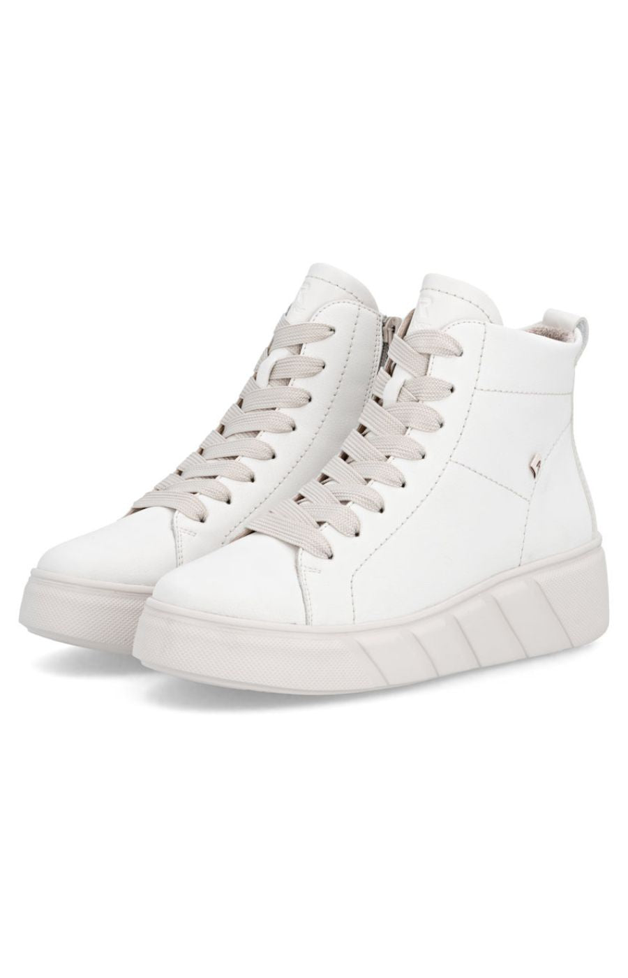 Rieker High Top Trainer in Off White