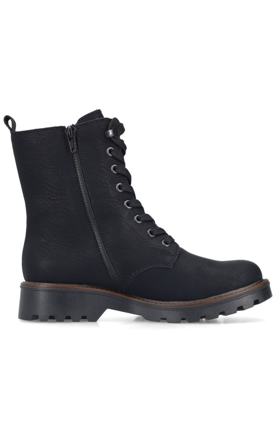 Rieker Lace Up Boot in Black