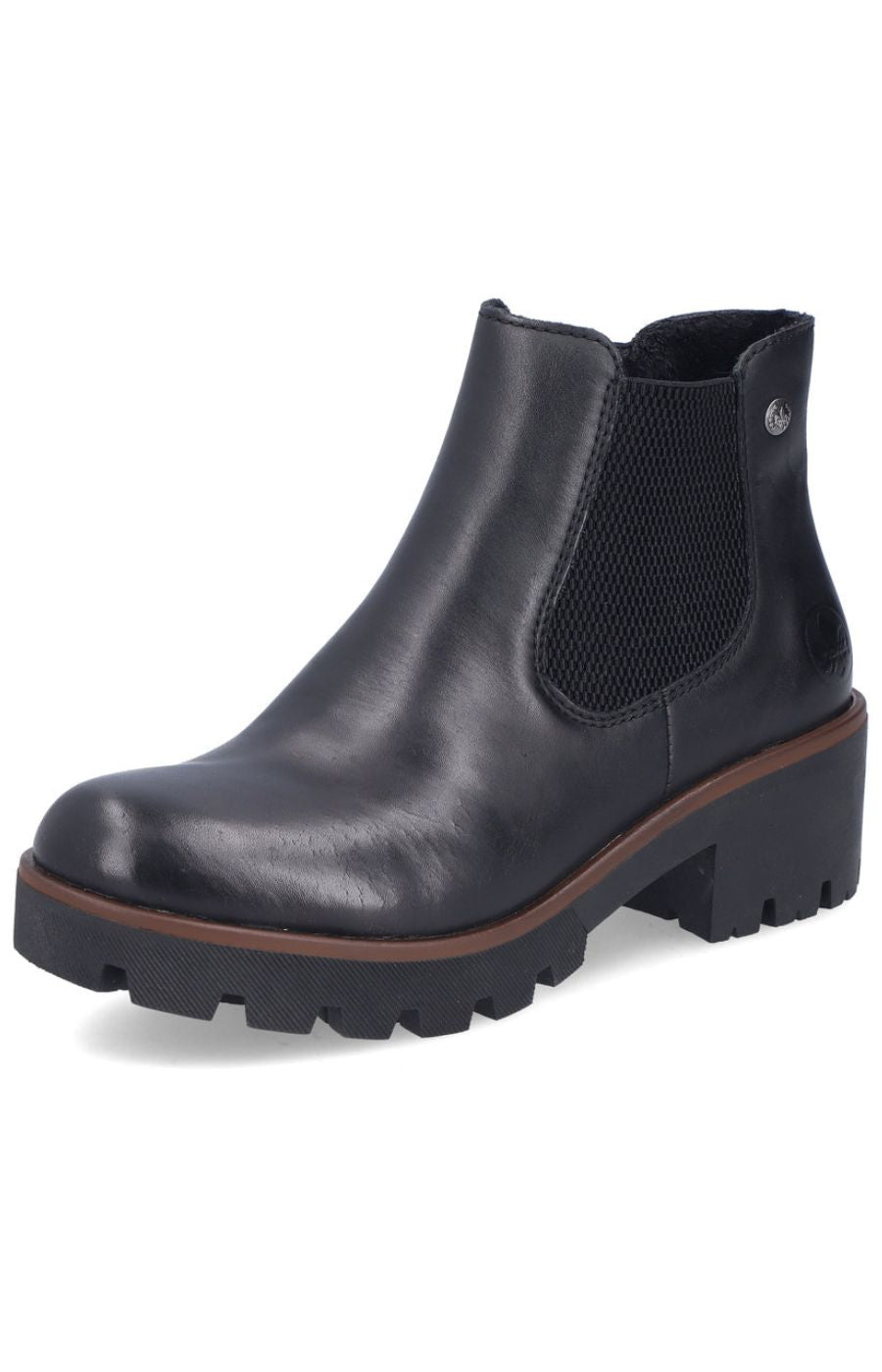 Rieker Leather Chelsea Boot in Black