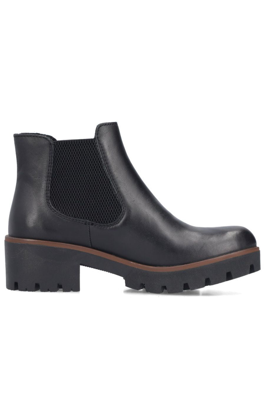Rieker Leather Chelsea Boot in Black