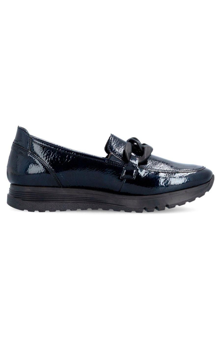 Rieker Leather Loafer in Navy