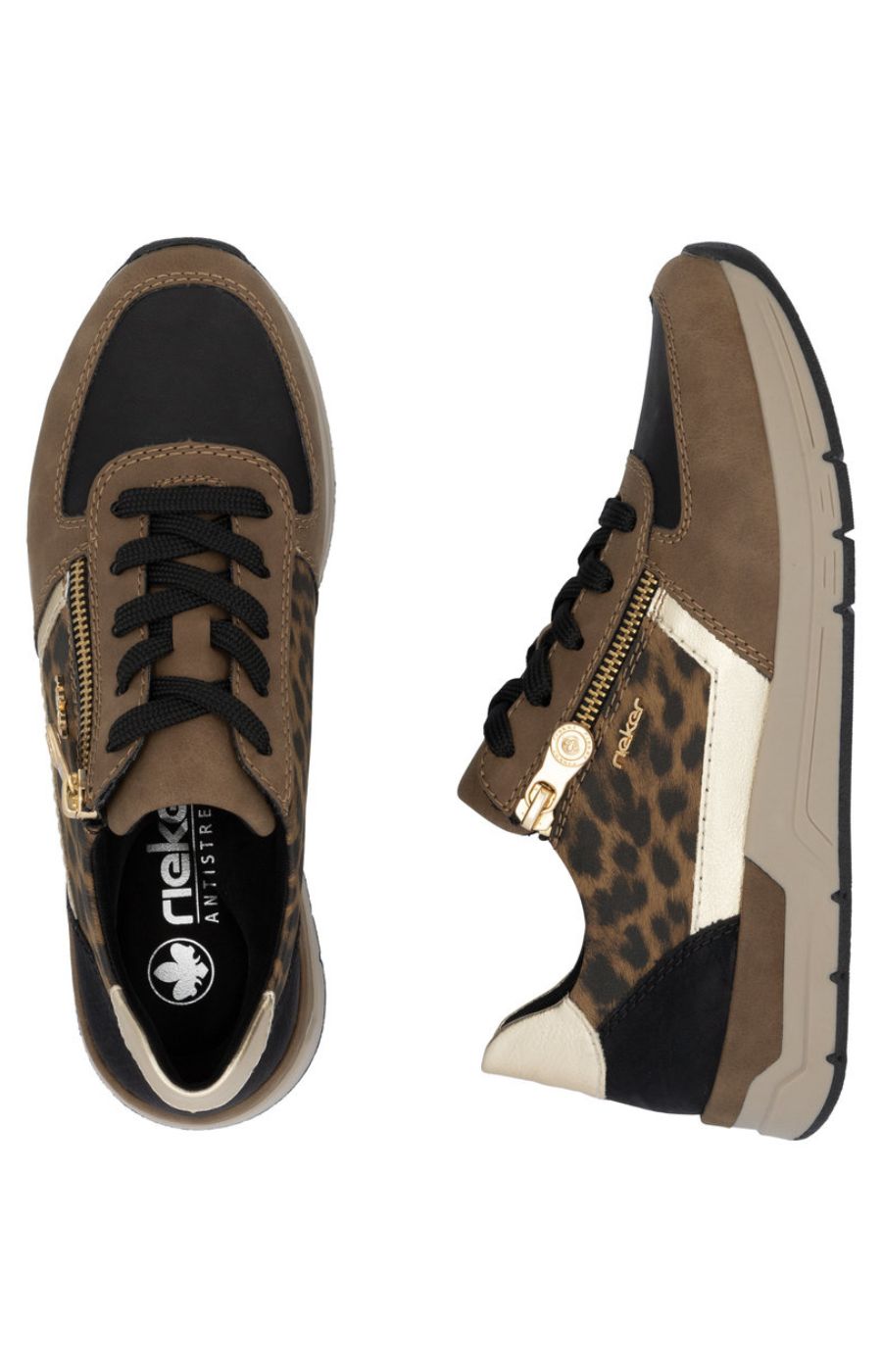 Rieker Leopard Print Trainer