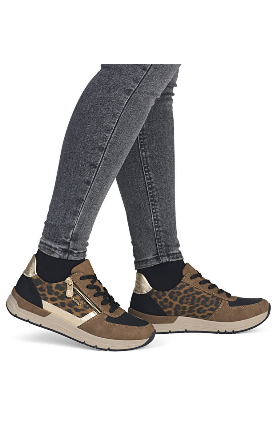 Rieker Leopard Print Trainer