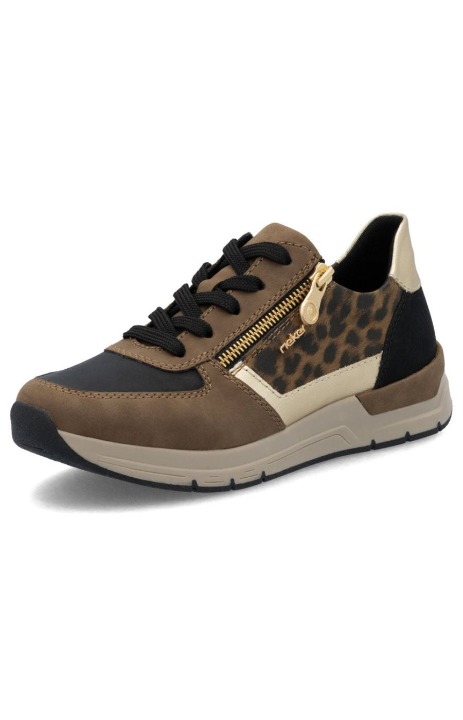 Rieker Leopard Print Trainer
