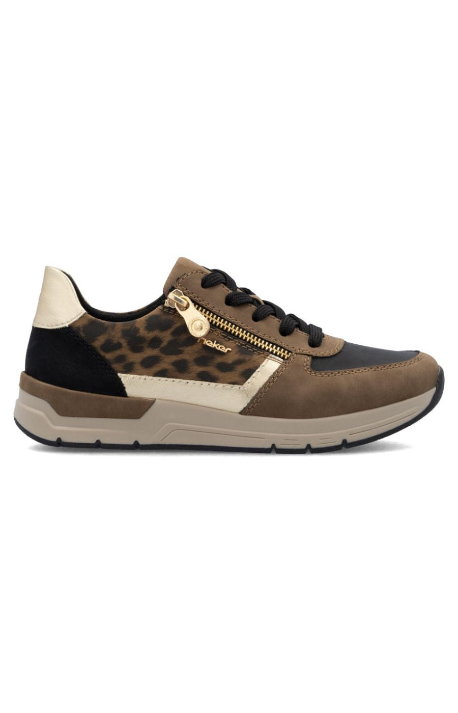 Rieker Leopard Print Trainer