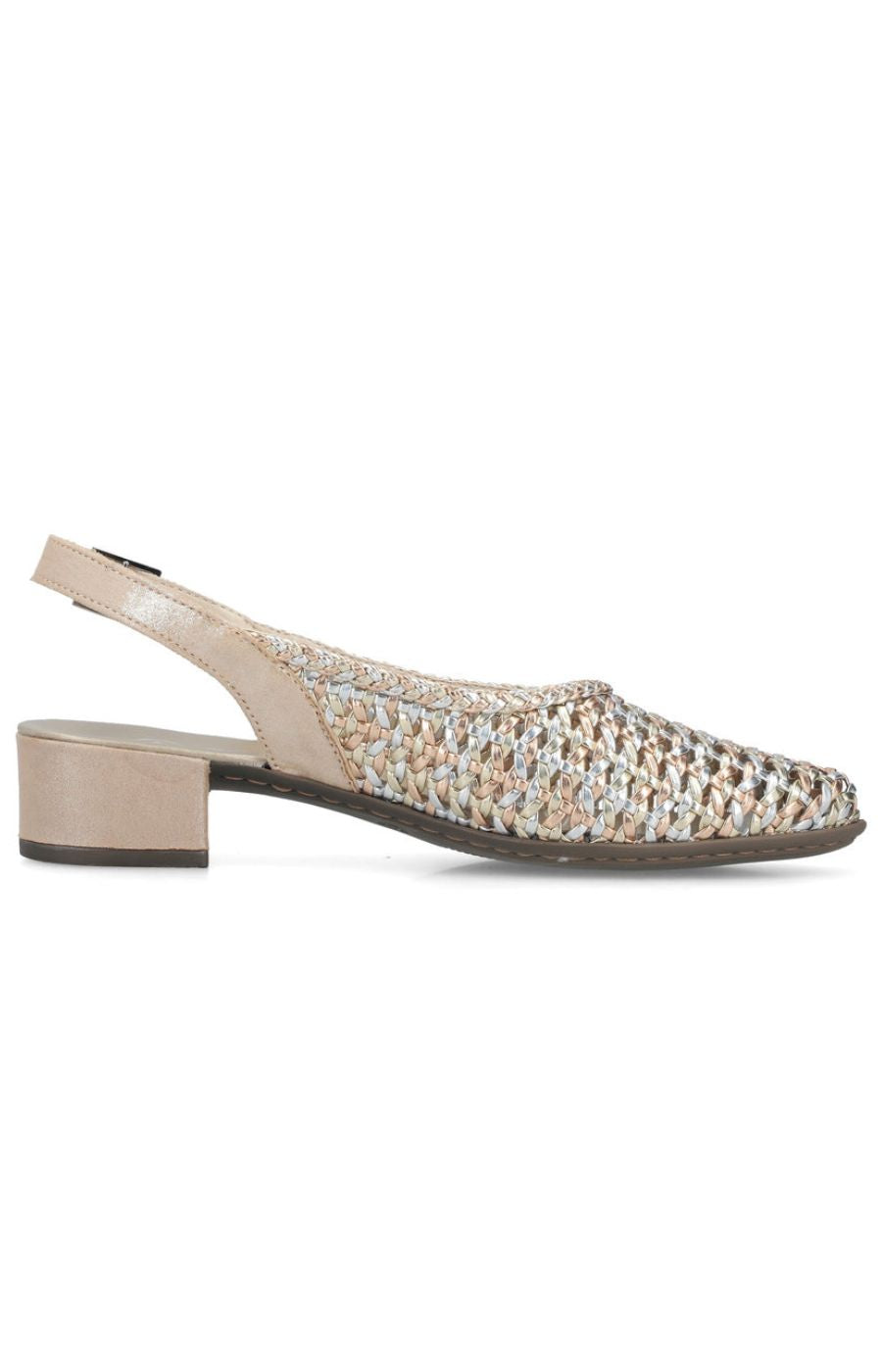 Rieker Metallic Sling Back Shoe