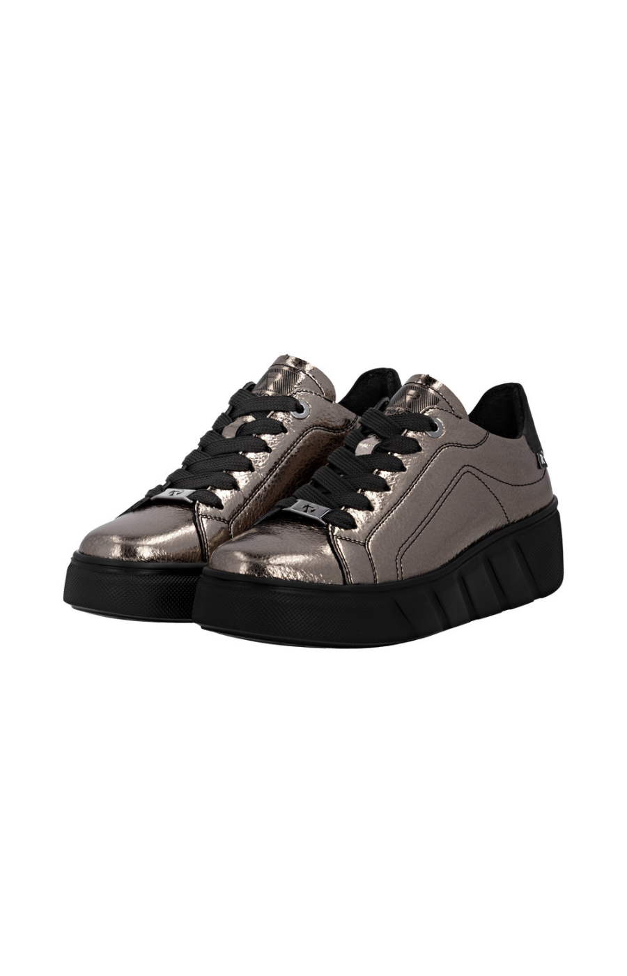 Rieker Patent Trainer in Metallic