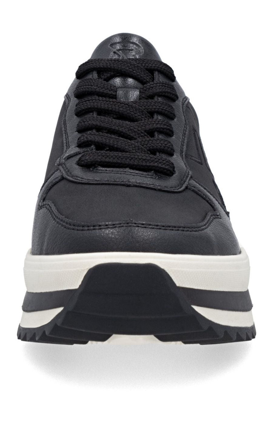 Rieker Platform Lace Up Trainer in Black