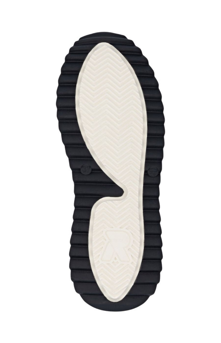 Rieker Platform Lace Up Trainer in Black