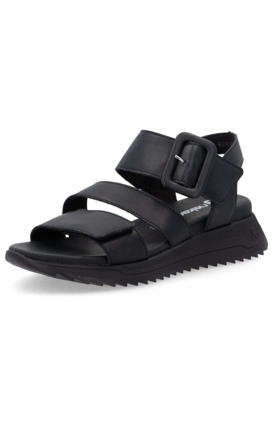Rieker Strappy Sandal in Black