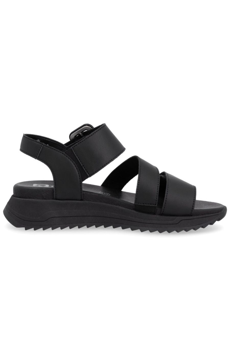 Rieker Strappy Sandal in Black