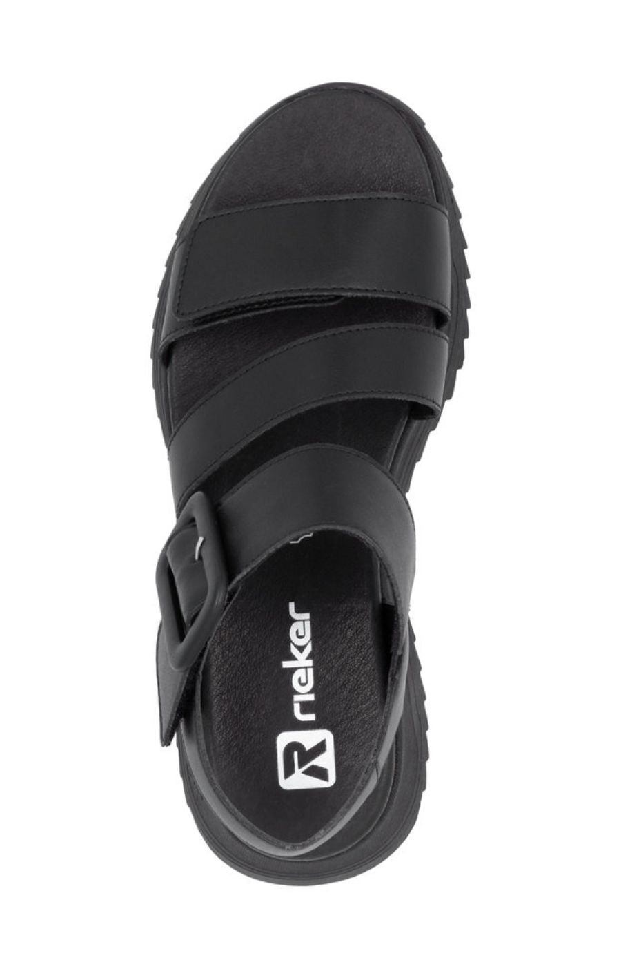 Rieker Strappy Sandal in Black