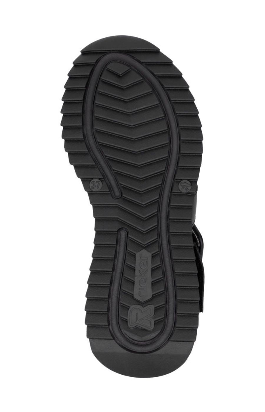 Rieker Strappy Sandal in Black