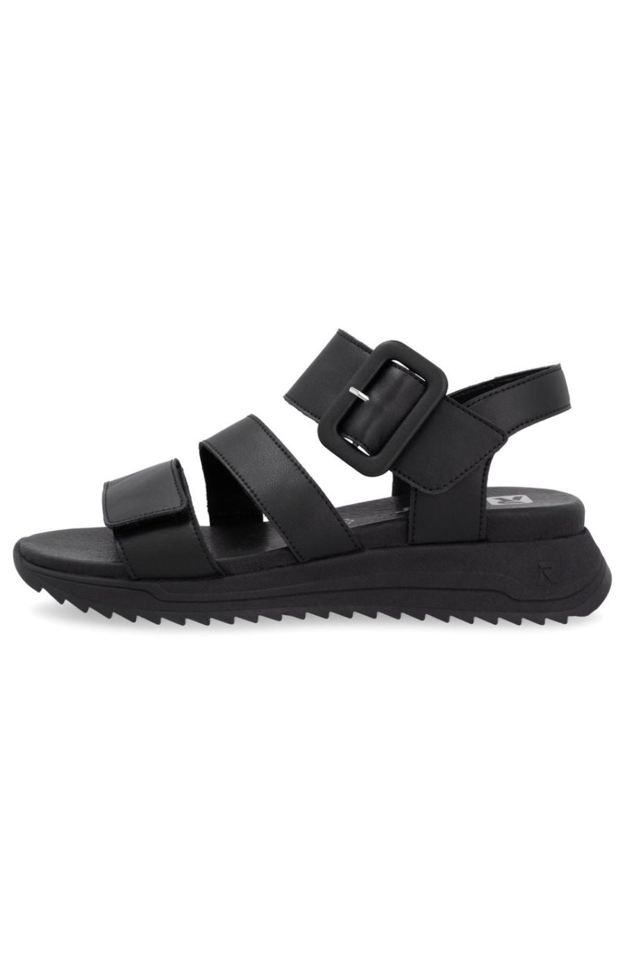 Rieker Strappy Sandal in Black