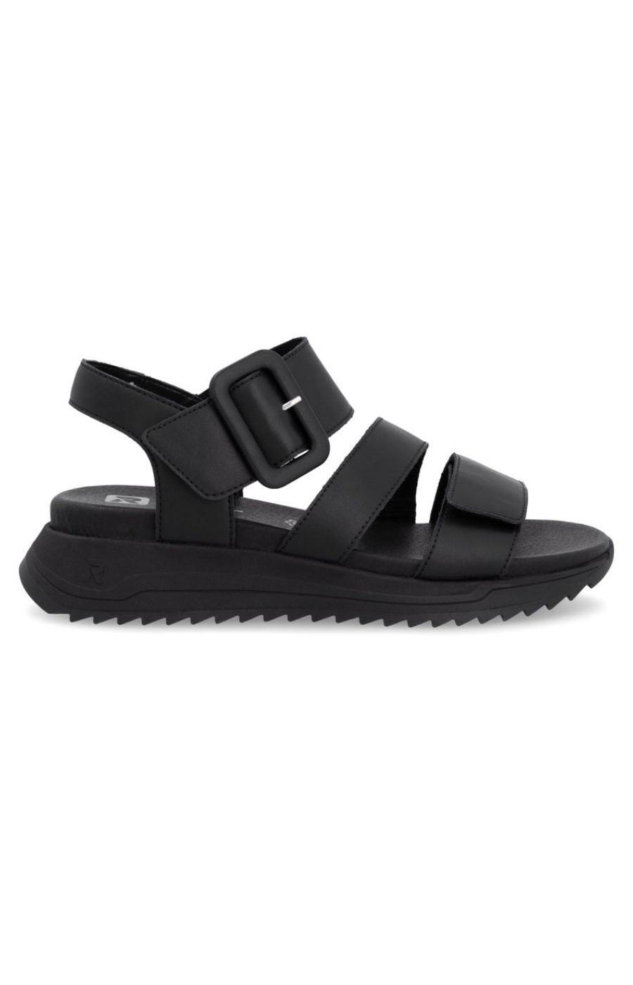 Rieker Strappy Sandal in Black